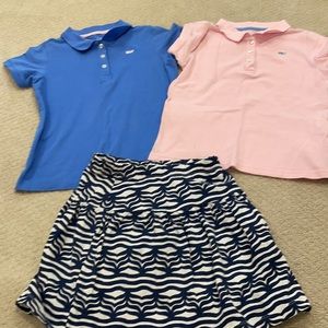 Vineyard vines girls 2 tops and whale skirt